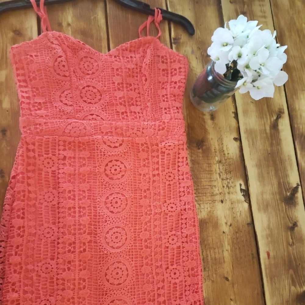Coral mermaid dress